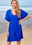 Платье пляжное синее LEROS