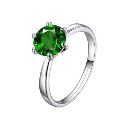 

	Кольцо с зеленым фианитом Лилль
	
  Флоранж