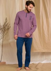 

	Мужская пижама с брюками KEY
	
 POP CORN пижамы Флоранж