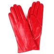 Перчатки красные из кожи Байс